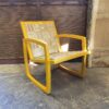 Live Slowly - Chaise à bascule en hêtre jaune