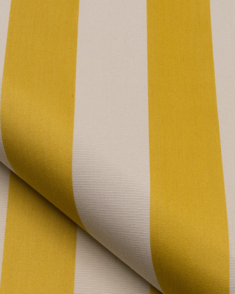 Live Slowly – Chaise à bascule en chêne à rayures – Jaune