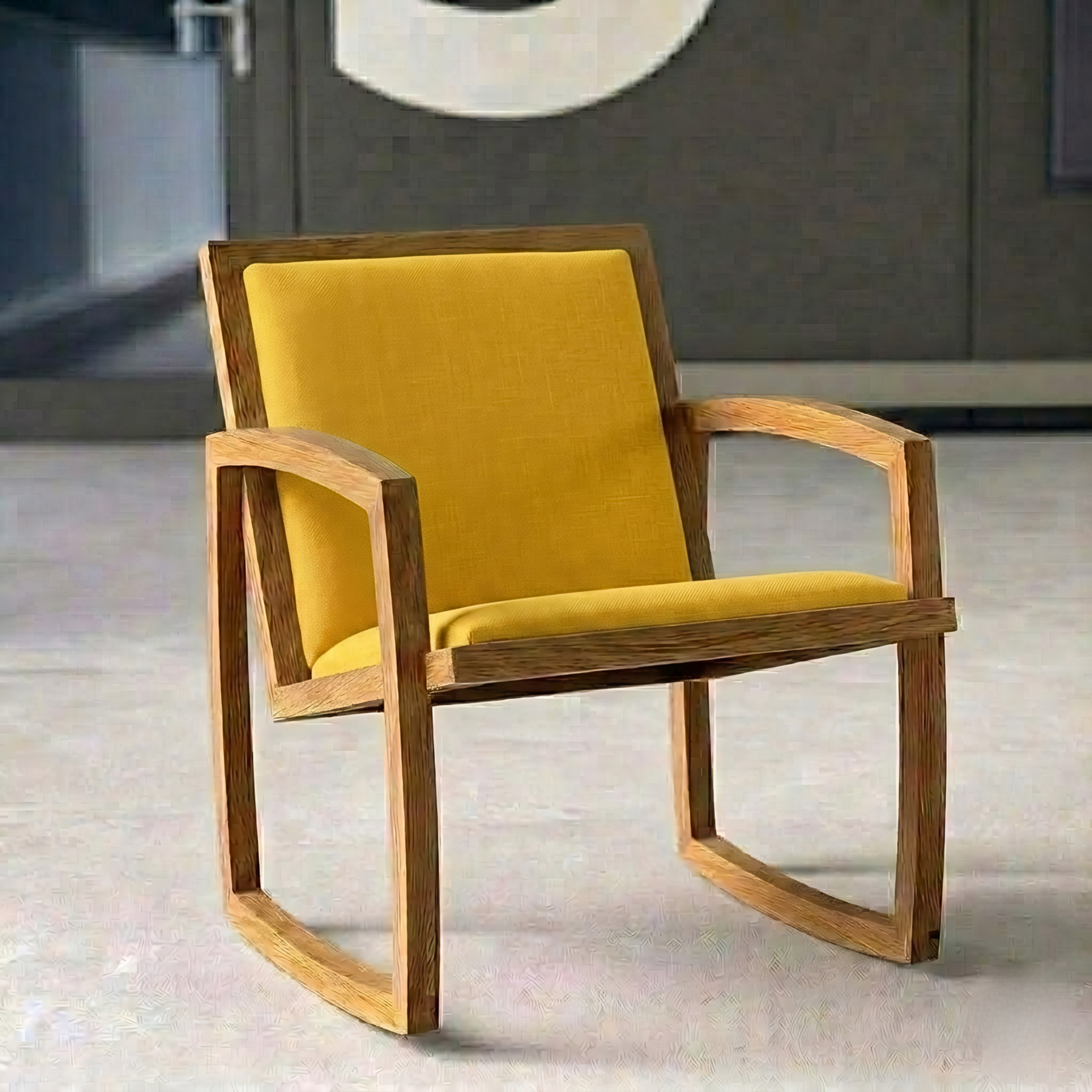 Chaise Live Slowly Lin Jaune